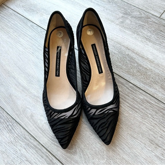 French Connection Women's Kornelia Lace Heels - Picture 1 of 14